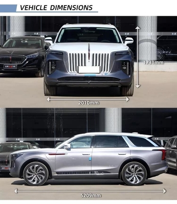 Faróis LED e ABS 2024 Hongqi E-HS9 Carro Elétrico para os Veículos de Energia mais recentes